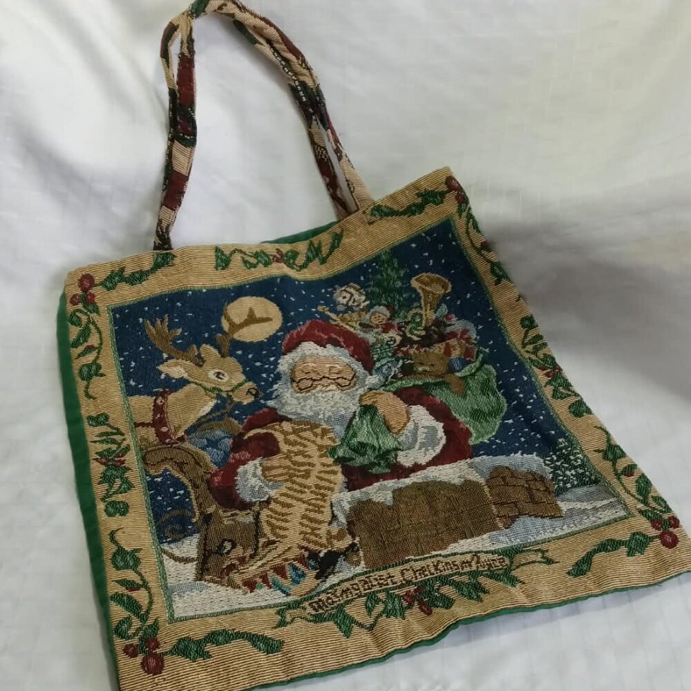 Set of seven vintage Christmas items + bonus enormous bag